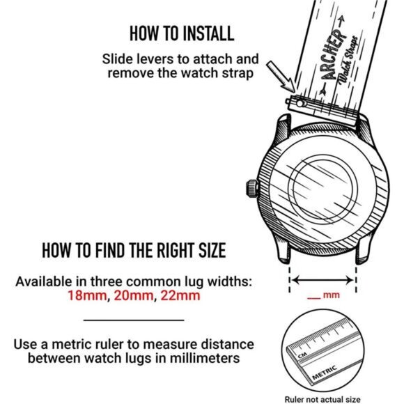 Watch Straps - Premium Nylon Quick Release Replacement Watch Bands - Black/Gray - Picture 3 of 7